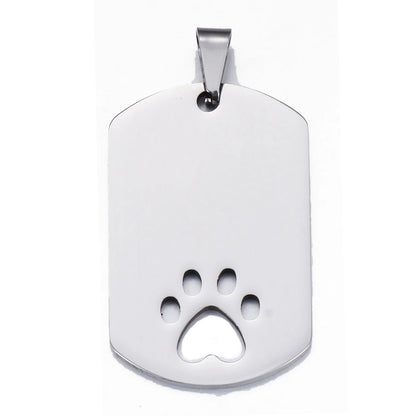 Stainless Steel Blank Hollow Paw Military Dog Tags ( pk of 10 ) / KT0015
