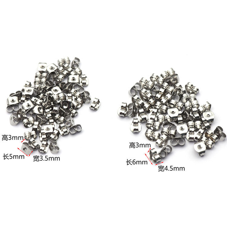 Stainless Steel Earring Back Plug Earring Settings (pack of 200) / EF0008