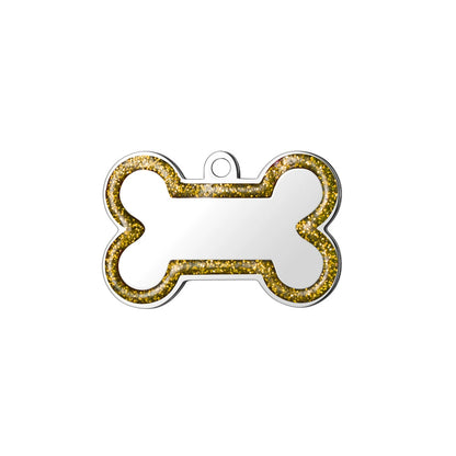 Stainless Steel Enamel Engravable Bone Cat Dog Tags / Lot of 10pcs / KT0004