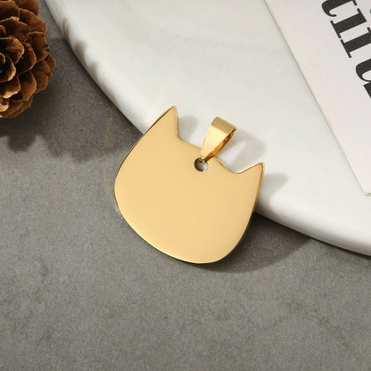 Stainless Steel Engravable Cat Tags ( pk of 10 ) / KT0035