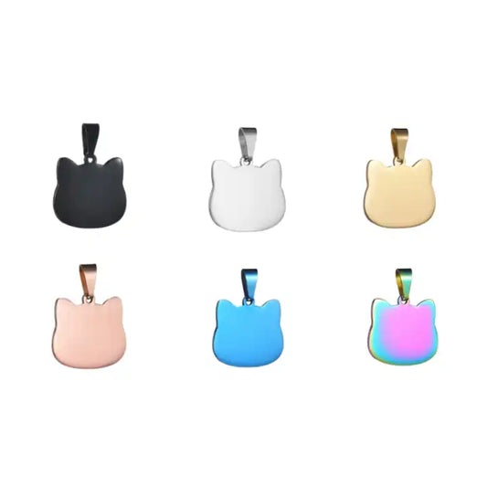 Stainless Steel Engravable Cat Tags ( pk of 10 ) / KT0033