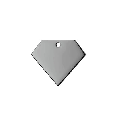 Stainless Steel Engravable Diamond Cat Dog Tags ( pk of 10 ) / KT0016