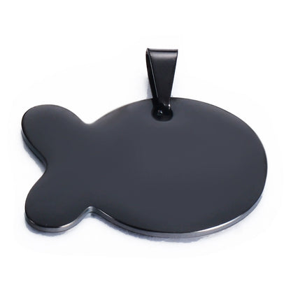 Stainless Steel Engravable Fish Shape Dog Tags ( pk of 10 ) / KT0049