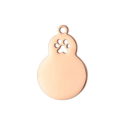 Stainless Steel Engravable Gourd Shape Cat Dog Tags ( pk of 10 ) / KT0046