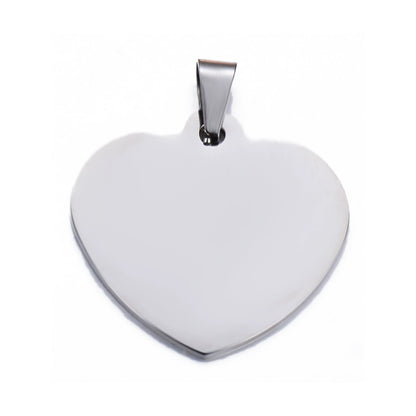 Stainless Steel Engravable Heart Cat Dog Tags ( pk of 10 ) / KT0025