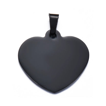 Stainless Steel Engravable Heart Cat Dog Tags ( pk of 10 ) / KT0025