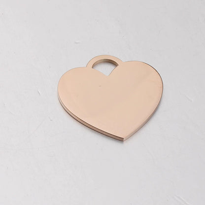 Stainless Steel Engravable Heart Cat Dog Tags ( pk of 10 ) / KT0026