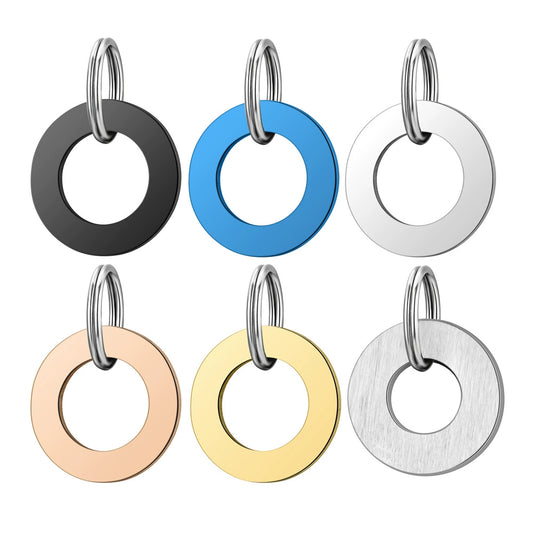 Stainless Steel Engravable Loop Cat Dog Tags ( pk of 10 ) / KT0024