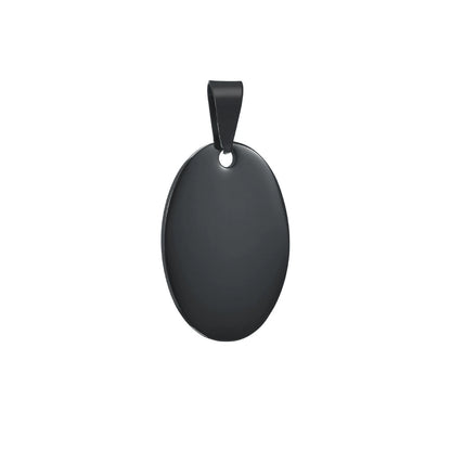 Stainless Steel Engravable Oval Cat Dog Tags ( pk of 10 ) / KT0021