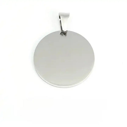 Stainless Steel Engravable Round Cat Dog Tags ( pk of 10 ) / KT0018