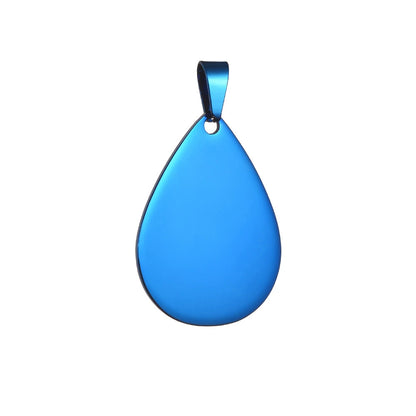 Stainless Steel Engravable Waterdrop Cat Dog Tags ( pk of 10 ) / KT0023