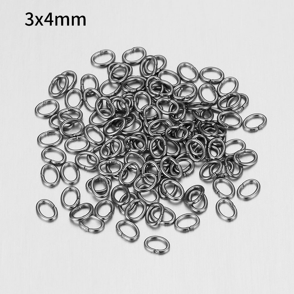 3x4mm Oval Stainless Steel Jump Rings ( pk of 100 )