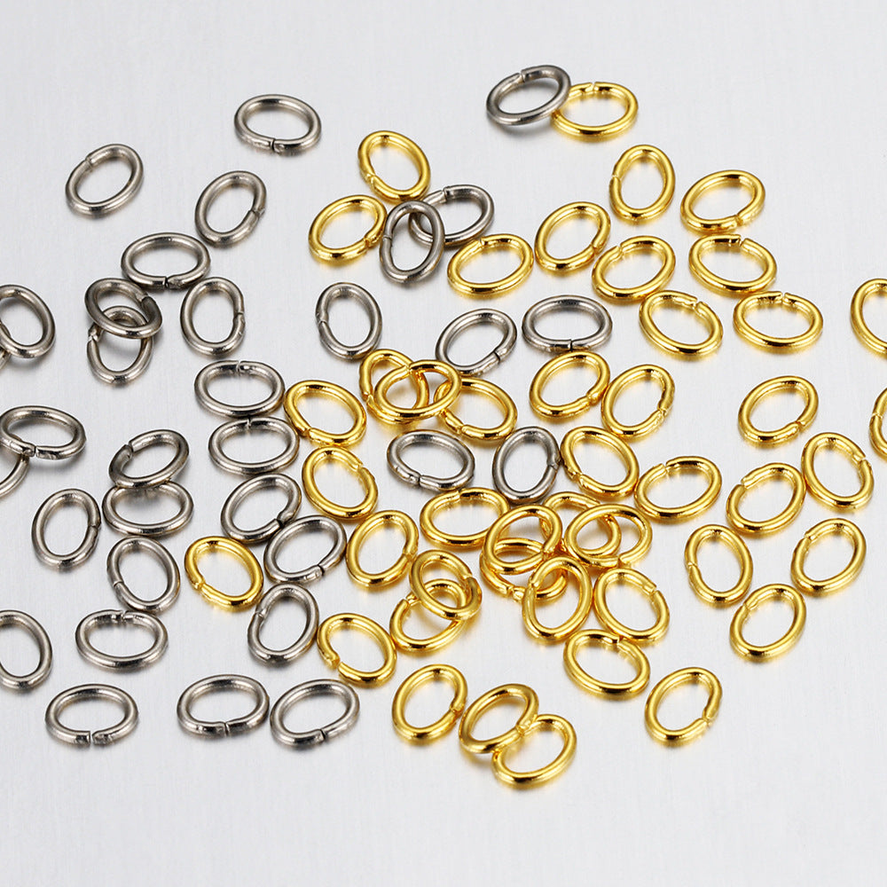 3x4mm Oval Stainless Steel Jump Rings ( pk of 100 )