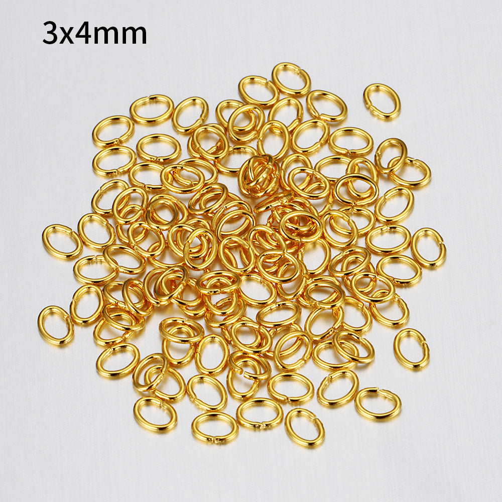 3x4mm Oval Stainless Steel Jump Rings ( pk of 100 )