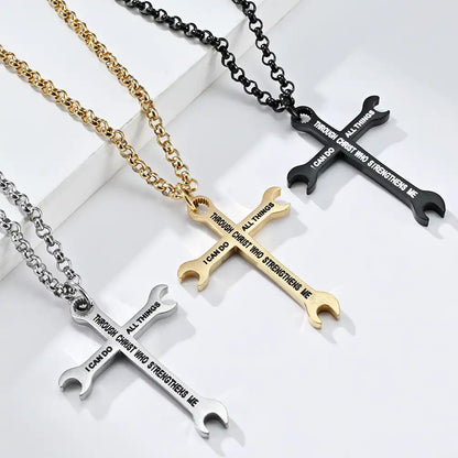 Stainless Steel Minimalist Pendant Necklace / 25005002