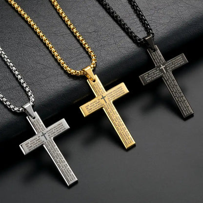 Stainless Steel Minimalist Religious Pendant Necklace / 25005004