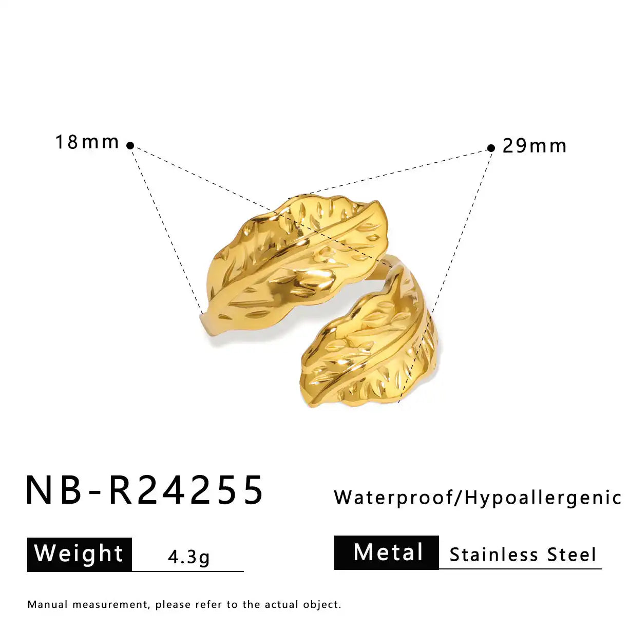 Stainless Steel Ocean-style with shell, flower, leaf and line hollow-out Rings  / 25204009