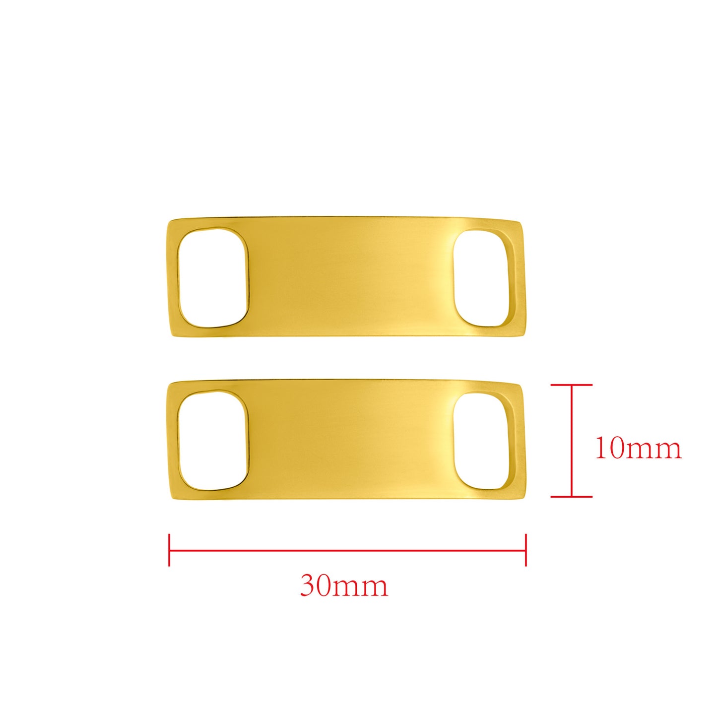 2pcs/Pair Stainless Steel Shoelace buckle DIY laser engravable Pendant