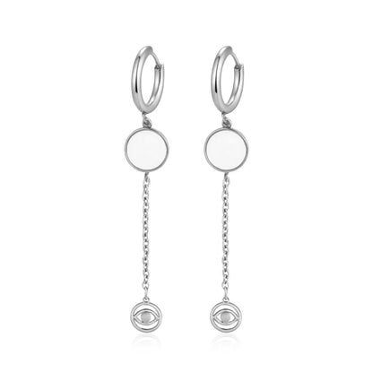 Stainless Steel Tassel Earrings Women's Trendy 18K Dangle Earrings / 25104013