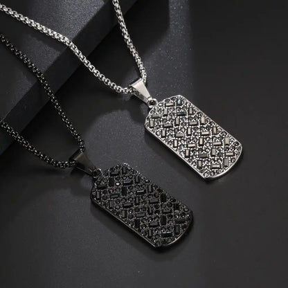 Stainless Steel Vintage Pendant Necklace / 25003030