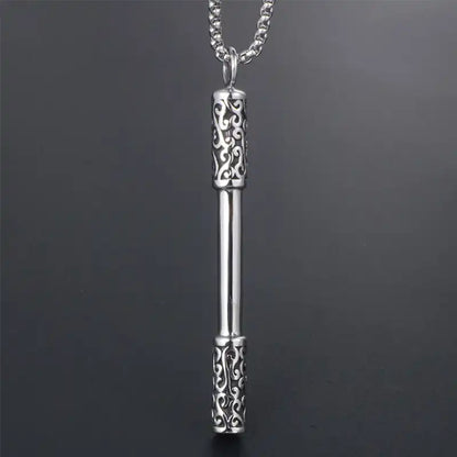 Stainless Steel Vintage Pendant Necklace / 25003032