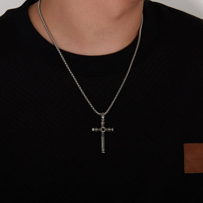 Stainless Steel Vintage Punk Style Pendant Necklace / KJ0188