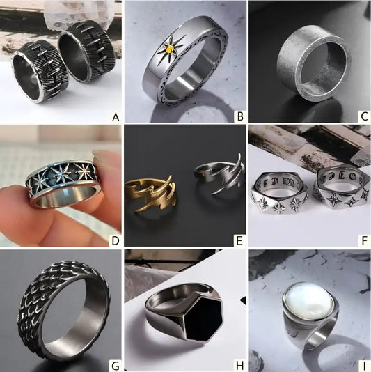 Stainless Steel Vintage Rings / 25203004