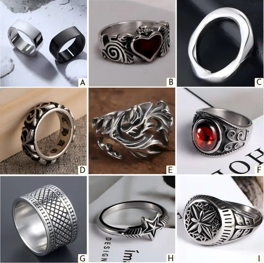 Stainless Steel Vintage Rings / 25203005