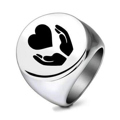 New arrival Stainless Steel Vintage Signet Rings / 25205003