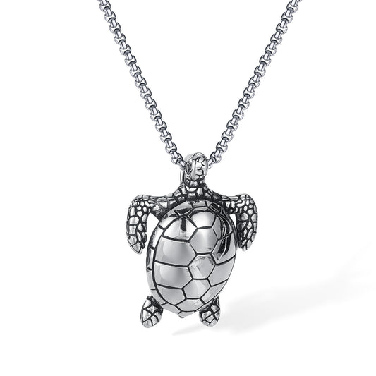 Stainless Steel Vintage Turtle Pendant Necklaces