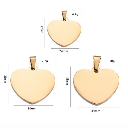 Stainless Steel Engravable Heart Cat Dog Tags ( pk of 10 ) / KT0025