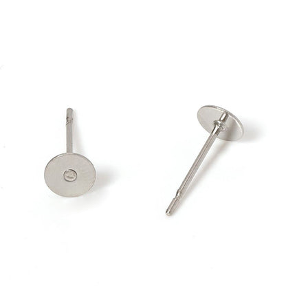 Stainless Steel Jewelry Making Earring Findings Earring Plugs ( pack of 100) / KJ0023