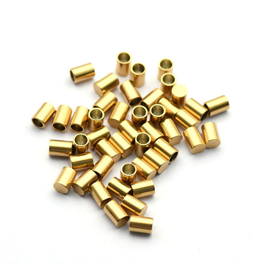Gold Plated Fat Head Stainless Steel Crimp End Caps (pack of 200)