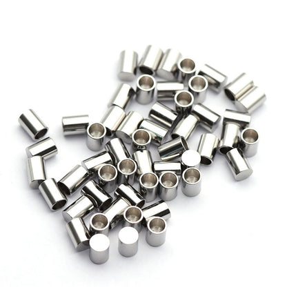 Stainless Steel Solid Color Flat Head Crimp End Caps (pack of 200)