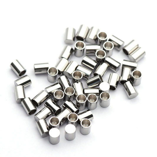 Stainless Steel Solid Color Flat Head Crimp End Caps (pack of 200)