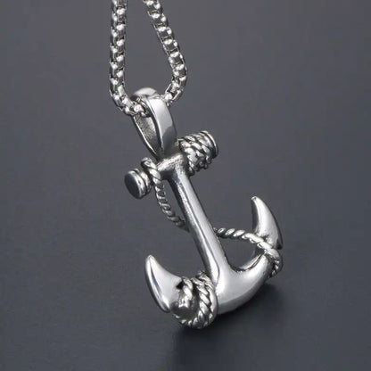 Stainless Steel Vintage Pendant Necklace / 25003031