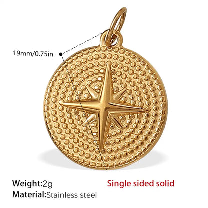 Stainless steel 18K gold plated bow heart pendant / 25504024