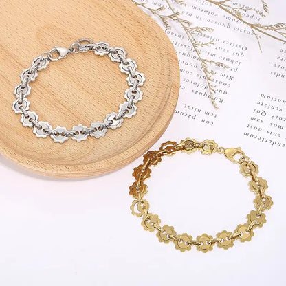 Stainless steel Mechanical gear interlocking Bracelet / 25303071