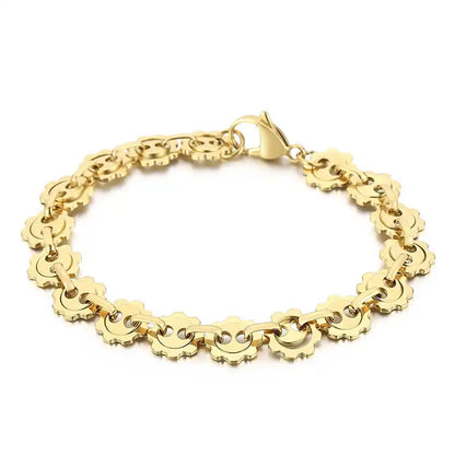 Stainless steel Mechanical gear interlocking Bracelet / 25303071