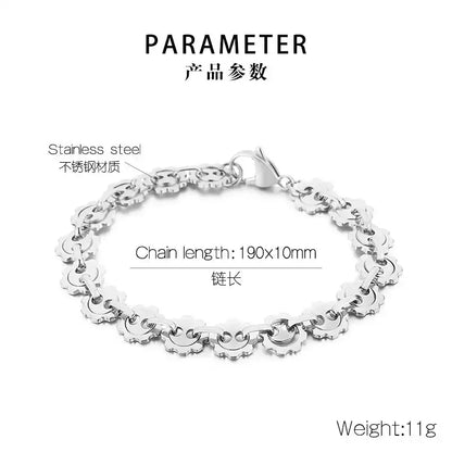 Stainless steel Mechanical gear interlocking Bracelet / 25303071