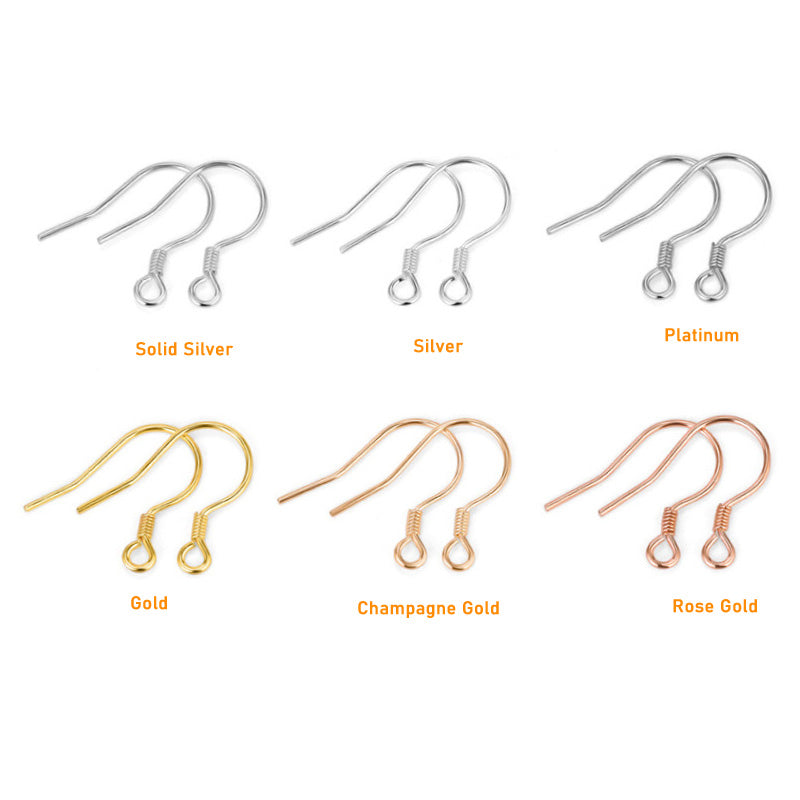 Sterling Silver Earring Hooks ( pk of 10 pairs ) / KA4039