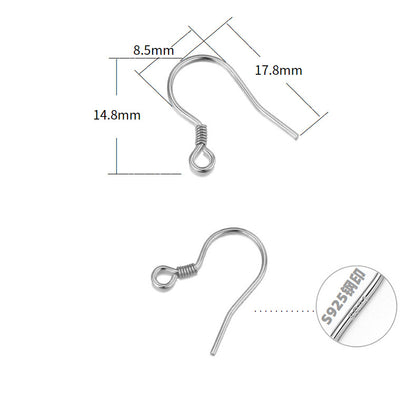 Sterling Silver Earring Hooks ( pk of 10 pairs ) / KA4039