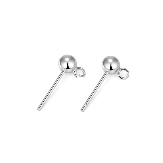 Sterling Silver Earring Stud With Horizontal Rings (pk of 10 pairs ) / KA4046