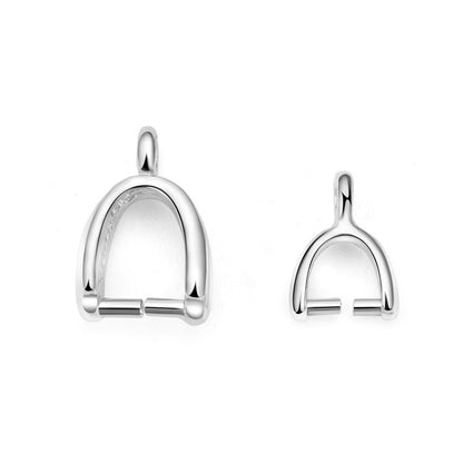 Sterling Silver Pendant Clasps For Necklaces ( pk of 10 )