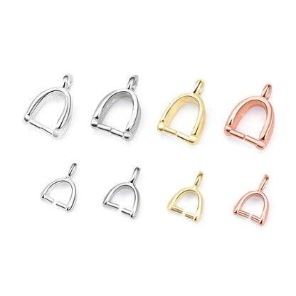 Sterling Silver Pendant Clasps For Necklaces ( pk of 10 )