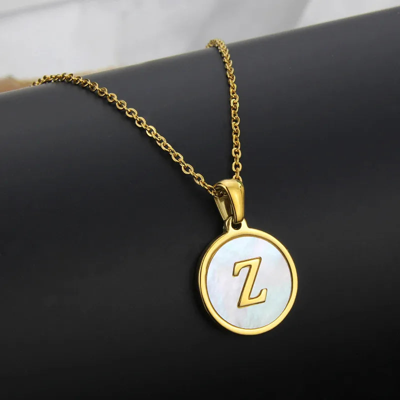 304 Stainless Steel Gold Plated Letter Necklace