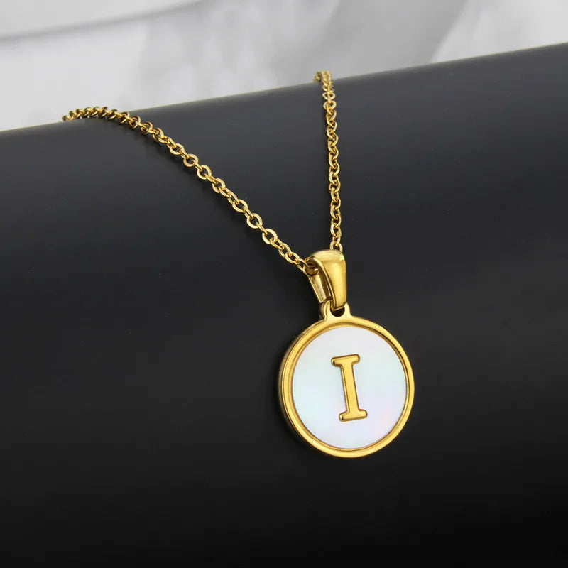 304 Stainless Steel Gold Plated Letter Necklace