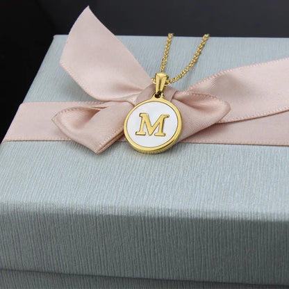 304 Stainless Steel Gold Plated Letter Necklace