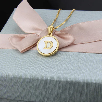 304 Stainless Steel Gold Plated Letter Necklace