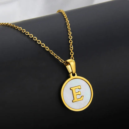 304 Stainless Steel Gold Plated Letter Necklace